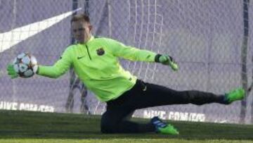 PORTER&Iacute;A. Ter Stegen se perfila como titular en Copa y Champions.
 