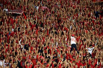 Soccer Football - CAF Champions League - Final - Wydad Casablanca vs Al Ahly Egypt - Mohammed V Stadium - Casablanca, Morocco - November 4, 2017 Fans before the match.  