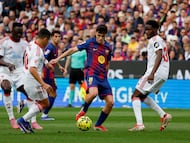 Un momento del Barcelona-Sevilla el pasado domingo.