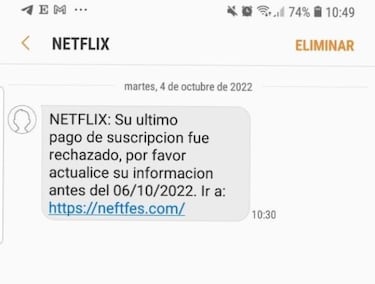 Qué es el timo del SMS de Netflix, en qué consiste y cómo saber si me afecta