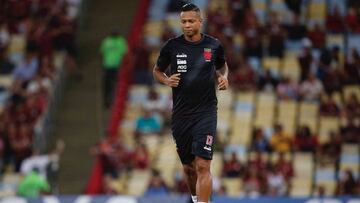 Fredy Guarín durante el calentamiento antes de un partido con Vasco da Gama.