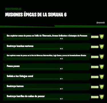 Fortnite Temporada 5: desafíos y misiones filtradas Semana 6