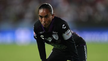 Monica Ocampo of Pachuca during the game Pachuca vs America, corresponding to first leg of great Final of the Torneo Clausura 2023 of the BBVA MX Womens League, at Hidalgo Stadium, on June 02, 2023.
<br><br>
Monica Ocampo de Pachuca durante el partido Pachuca vs America, Correspondiente al partido de Ida de la Gran final del Torneo Clausura 2023 de la Liga BBVA MX Femenil, en El Estadio Hidalgo, el 02 de Junio de 2023