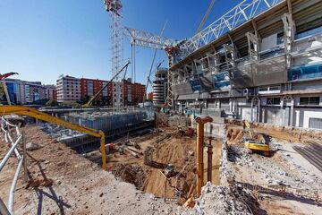 Official photographs of construction work on the Santiago Bernabéu. October 2020.