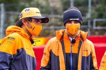 Carlos Sainz y Lando Norris, en Spa.