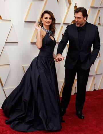 Penelope Cruz y su marido Javier Bardem, también nominado a mejor actor por Being the Ricardos.