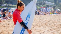 BALLITO, KWAZULU-NATAL, SOUTH AFRICA - JULY 7: Nadia Erostarbe of the Basque Country prior to surfing in Heat 7 of the Round of 16 at the Ballito Pro Presented by O'Neill on July 7, 2024 at Ballito, Kwazulu-Natal, South Africa. (Photo by Pierre Tostee/World Surf League)