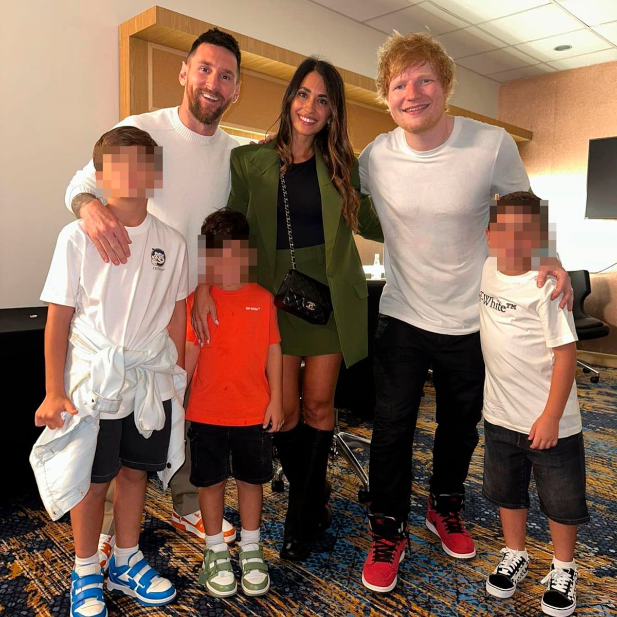 Messi shares sweet moment with family at Ed Sheeran concert - AS USA