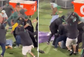 Las barras bravas de Medellín y Nacional, a palo limpio tras la final: secuencia durísima de ver