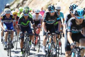 Chris Froome y Nairo Quintana en la subida a Peyresourde.