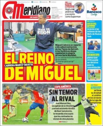 Portadas de la prensa mundial