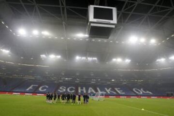Entrenamiento del Real Madrid en Gelsenkirchen
