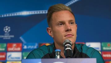 27-09-16  M&Atilde;NCHENGLADBACH 
 BORUSSIA PARK STADIUM
 RUEDA DE PRENSA MARC- ANDRE  TER STEGEN 
 FOTO FERNANDO ZUERAS