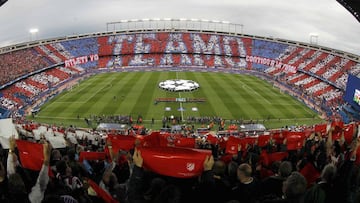 El Vicente Calderón en un partido de Champions.