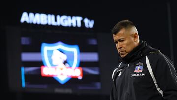 Futbol, Colo Colo vs Coquimbo Unido.
Fecha 20, Campeonato Nacional 2024.
El entrenador de Colo Colo Jorge Almiron dirige durante el partido contra Coquimbo Unido por primera division disputado en el estadio Monumental en Santiago, Chile.
16/08/2024
Marcelo Hernandez/Photosport
Football, Colo Colo vs Coquimbo Unido.
20 th turn, 2024 National Championship.
Colo Colo's head coach Jorge Almiron gestures during the first division match against Coquimbo Unido at the Monumental stadium in Santiago, Chile.
16/08/2024
Marcelo Hernandez/Photosport