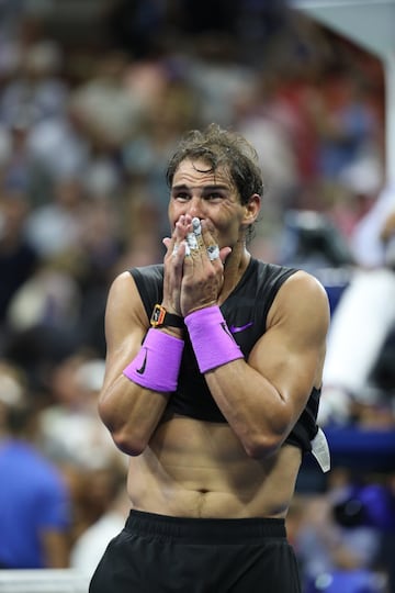 Rafael Nadal tras ganar a Daniil Medvedev .