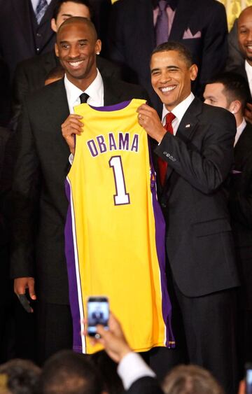 Junto a Barack Obama, el primer presidente afroamericano de EEUU, en enero de 2010.