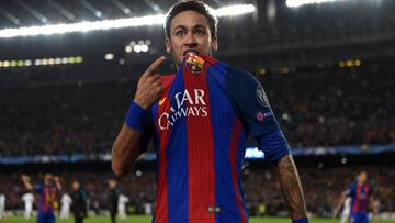 Neymar, despu&eacute;s del 6-1 al PSG.