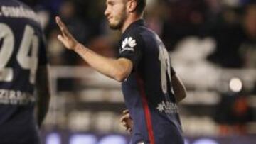 Saúl, tras marcar en Vallecas.