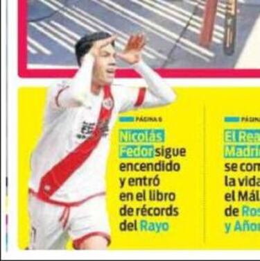 El récord de Miku con el Rayo, en las portadas de Venezuela