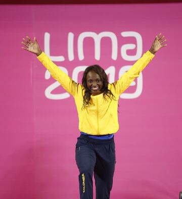 Pesista colombiana que se ubicó quinta en la categoría de 55 kg en el Mundial de Mayores de Tailandia. Impuso récord en la modalidad de envión, al alzar un peso de 116 kilogramos. 