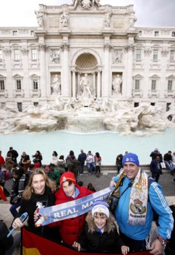 Cientos de aficionados madridistas ya se encuentran en Roma para animar a su equipo en Champions.