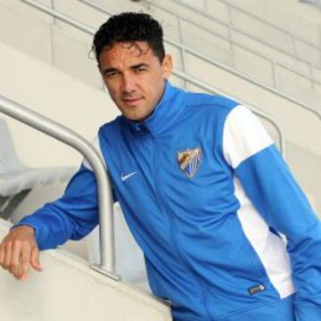 BASTIÓN. Weligton, posando para AS en el estadio Ciudad de Málaga.