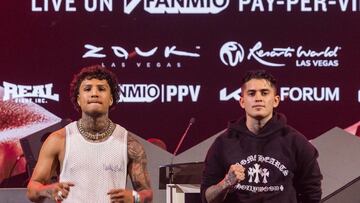 Amado Vargas y Sean García en el cara a cara antes de su combate.