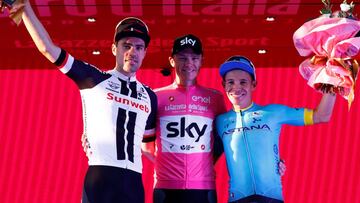 Miguel Ángel López es tercero del Giro de Italia y primero en la clasificación de jóvenes.
