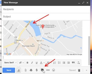 Cómo meter mapas de Google Maps en un documento y un correo de Gmail