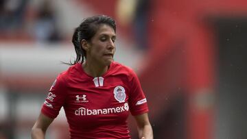 during the game Toluca vs Tigres UANL, corresponding to day 9 of the Torneo Apertura 2019 of the Liga BBVA MX Femenil, at Nemesio Diez Stadium, on September 09, 2019.
<br><br>
durante el partido Toluca vs Tigres UANL, cor