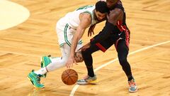 The Miami Heat and Boston Celtics fight for control in pivotal Game 5