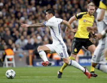 James regresa en Champions con una asistencia ante el Dortmund