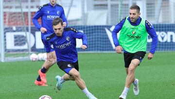 Bryan Zaragoza durante un entrenamiento.