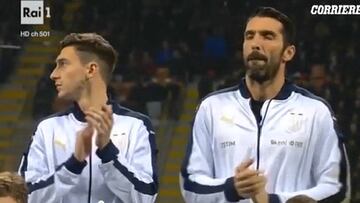 Buffon convierte los pitos al himno de Alemania en aplausos
