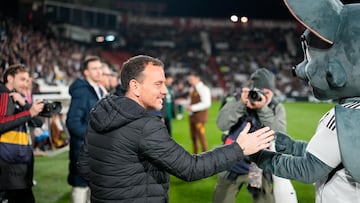 Alberto González durante el partido de LaLiga Hypermotion contra Las Palmas.