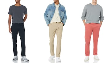 Este pantalón chino para hombre tiene un corte 'slim fit' o ajustado y se vende en 13 colores.
