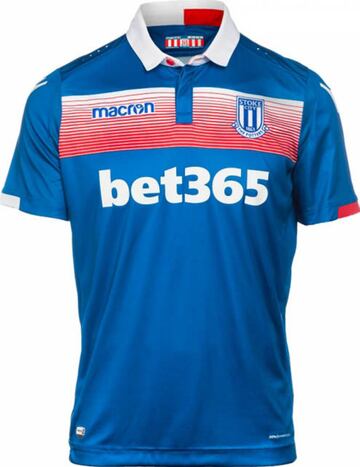 No hay mucho que decir para la segunda camiseta del Stoke City, más que su patrocinador es quizás demasiado sencillo.