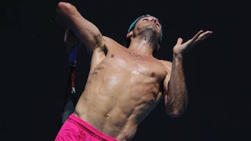 Tommy Haas, durante una sesi&oacute;n de entrenamiento del Abierto de Australia.