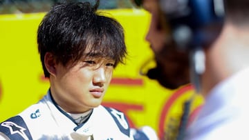 Tsunoda en la parrilla de salida del GP de Italia en Monza.