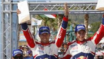 <b>RIVALIDAD. </b>Ogier ganó la partida a Loeb en el Rally de Alemania.