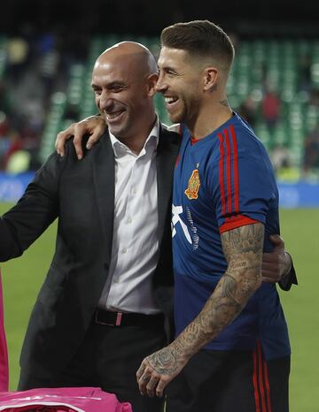 Luis Rubiales y Sergio Ramos.