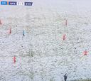 El partido fantasma: misión imposible ver a uno de los equipos con la nieve