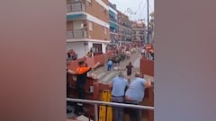 Alfredo Duro sufre una aparatosa cogida en el encierro de San Sebastián de los Reyes