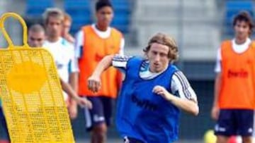 Modric en su primer entrenamiento.