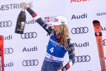 Mikaela Shiffrin, en Sestriere (Italia).