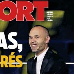 Infinito Iniesta, también en las portadas de Barcelona
