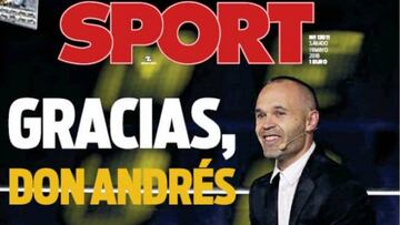Infinito Iniesta, también en las portadas de Barcelona