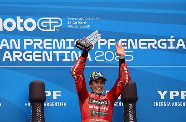 Marc Márquez, ganador del Gran Premio de Argentina. 