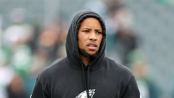 Running back Barkley will bid to end a 26-year hoodoo when the Philadelphia Eagles face the Kansas City Chiefs in the Super Bowl.